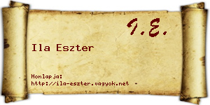 Ila Eszter névjegykártya